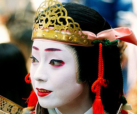 Japan, Kansai, Kyoto, Jidai Matsuri, festival, woman in historical costume,