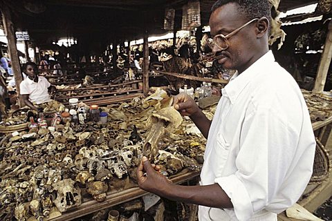 Voodoo market, benin. Cotonou